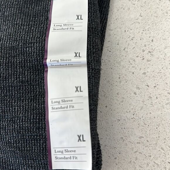 NWT Goodfellow & Co Long Sleeve Textured Crew Neck Gray XL Standard Fit - Picture 8 of 9